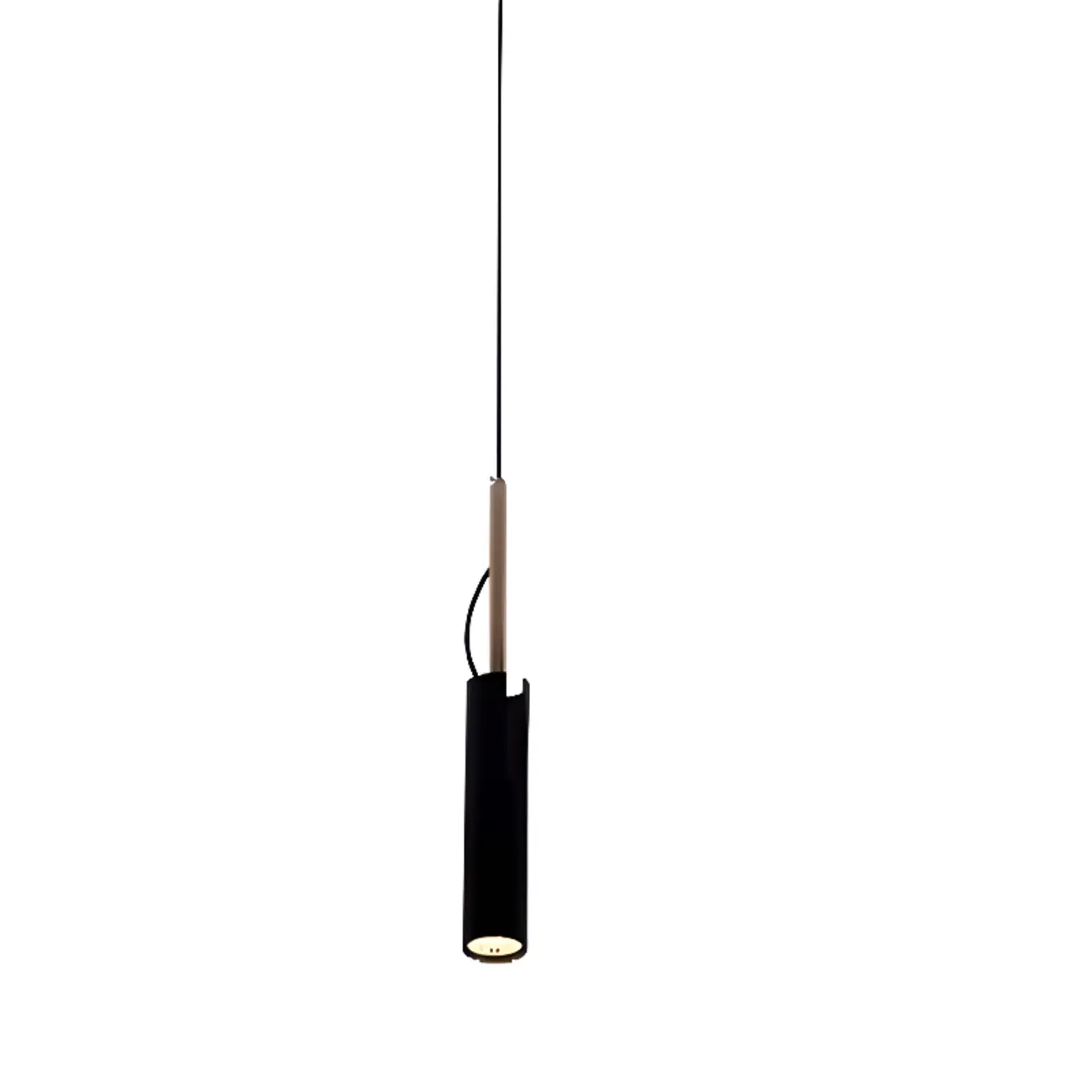 Black Metal Rotatable Cylinder Bi-pin Pendant Light Image - 12 | homeyfad
