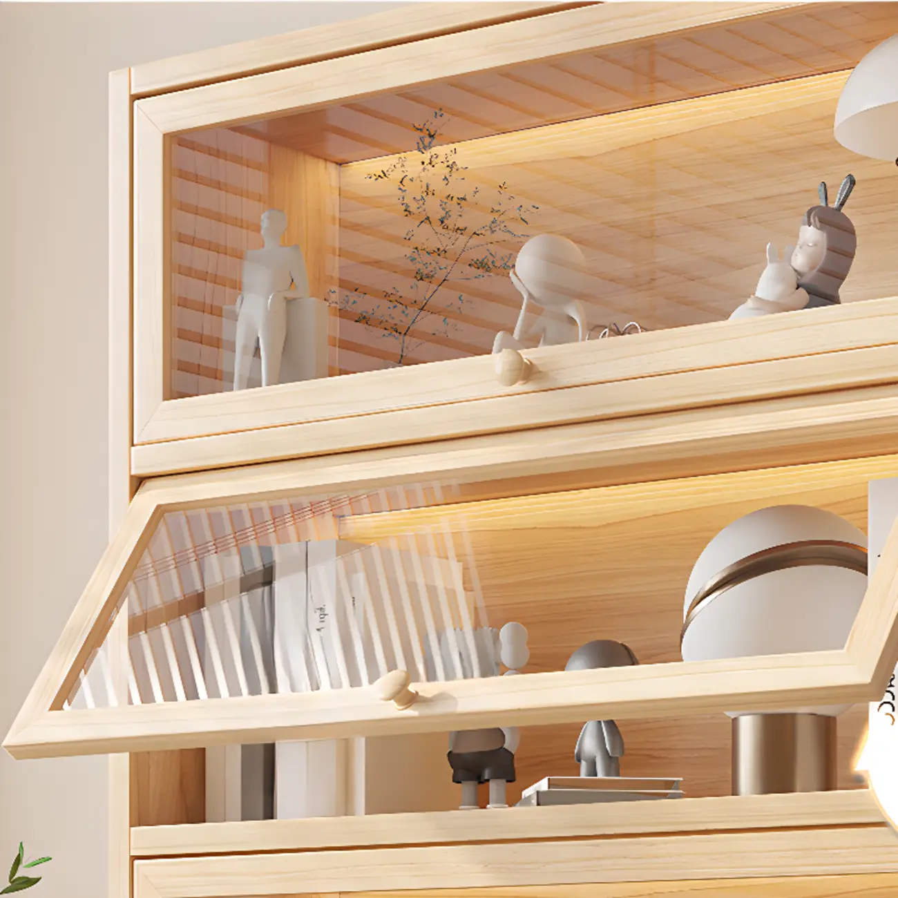 Classic Natural Finish Solid Wood 5-Shelf Display Bookcase Image - 6 | homeyfad