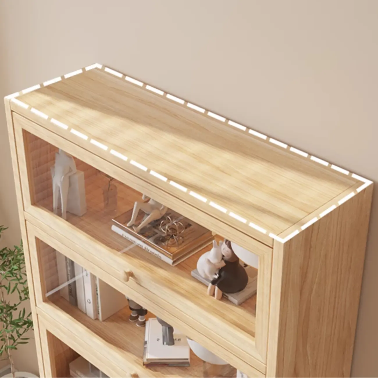 Classic Natural Finish Solid Wood 5-Shelf Display Bookcase Image - 8 | homeyfad