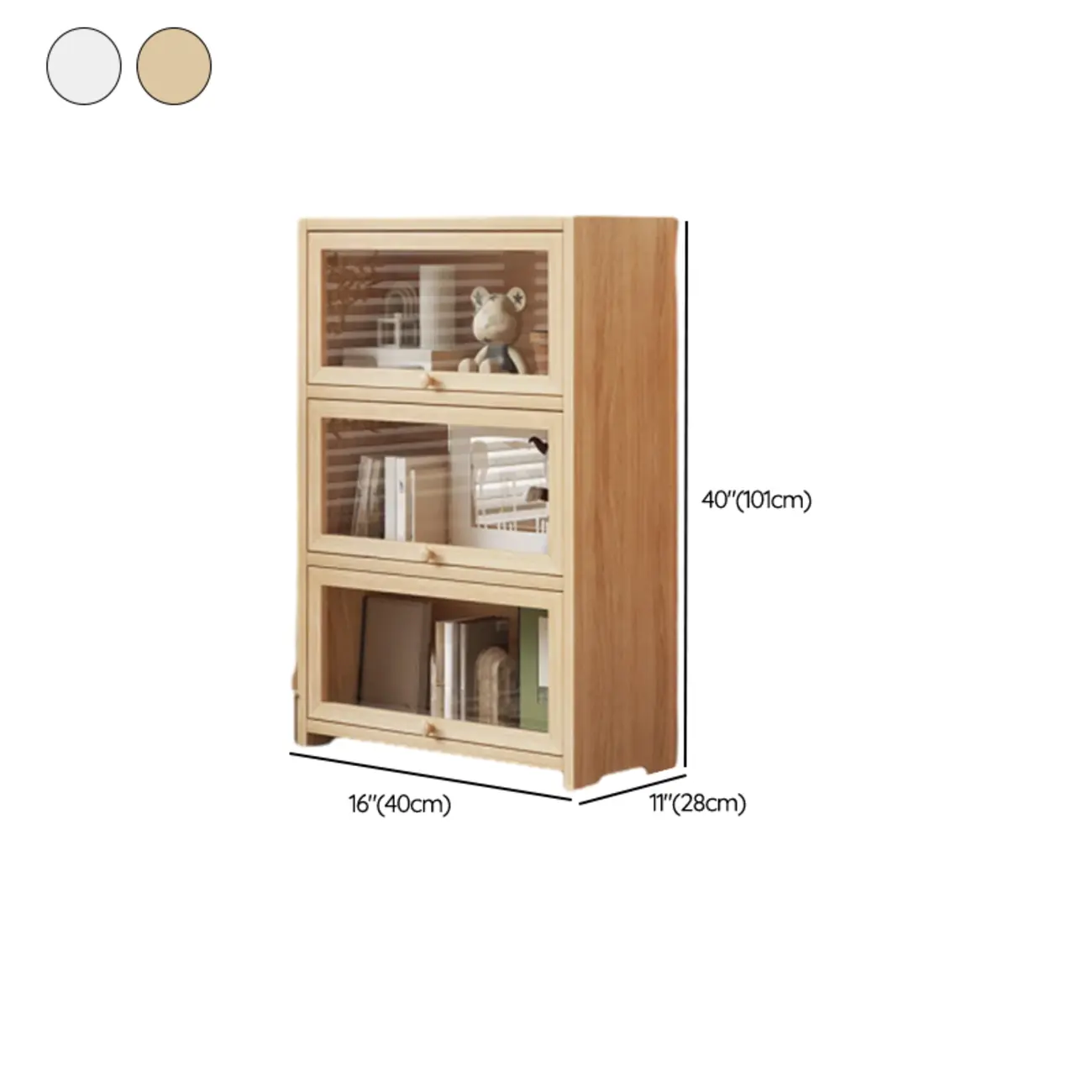 Classic Natural Finish Solid Wood 5-Shelf Display Bookcase #size | homeyfad