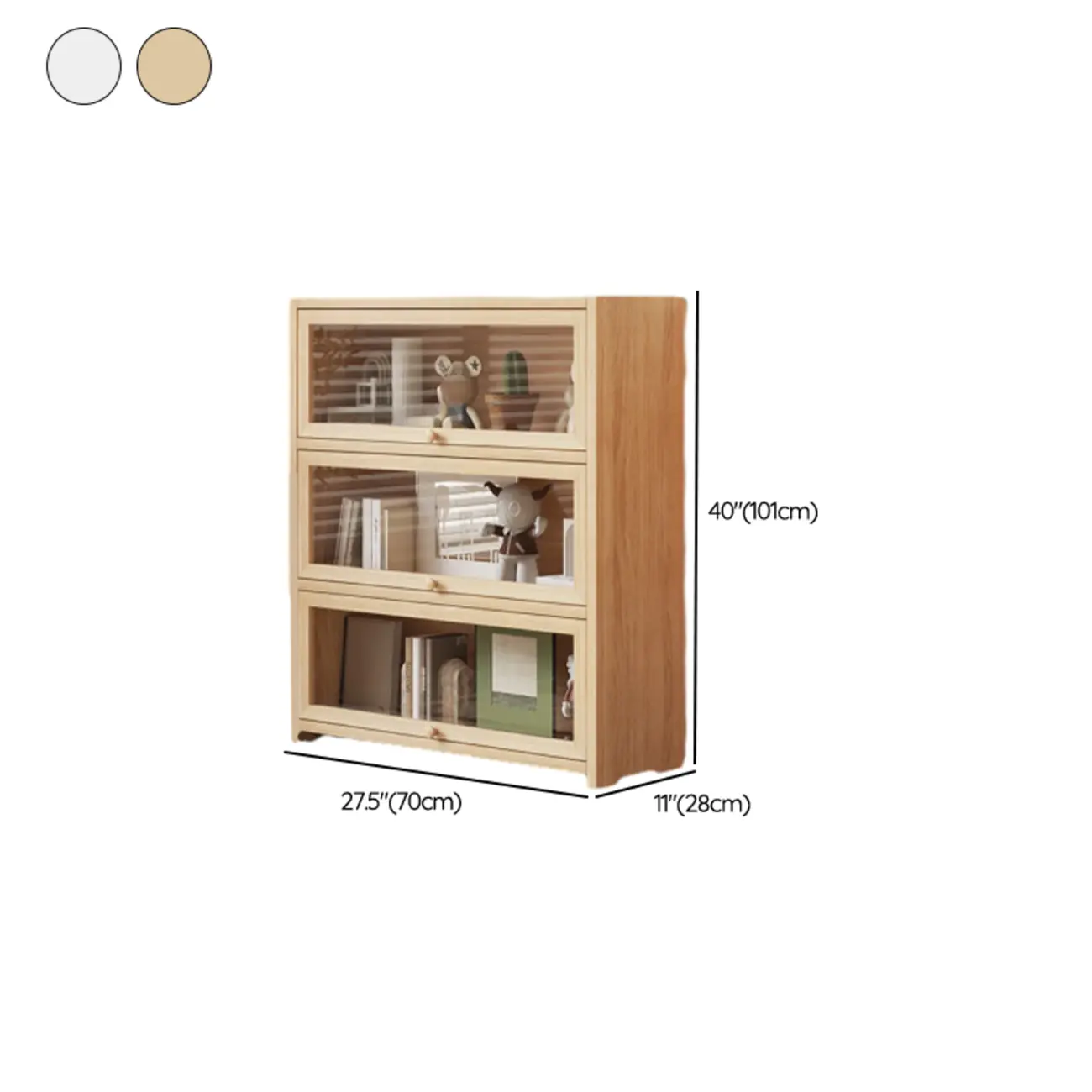 Classic Natural Finish Solid Wood 5-Shelf Display Bookcase Image - 17 | homeyfad