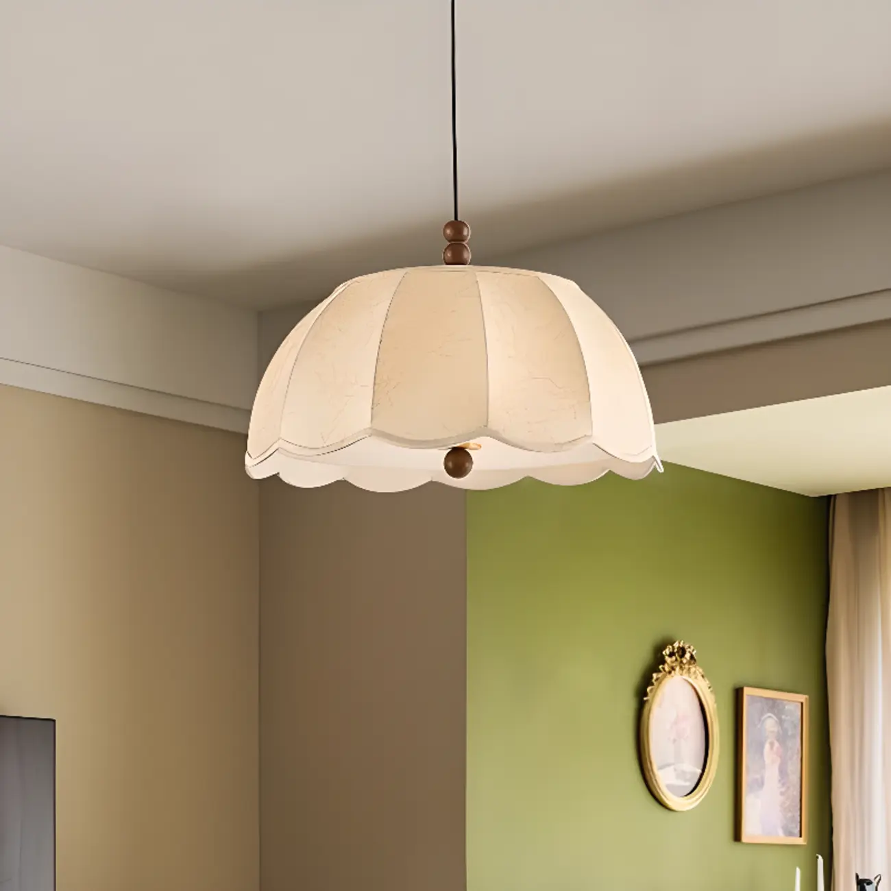Modern Fabric Pendant Light Fixture Dome Shade, Adjustable  Image - 1 | homeyfad