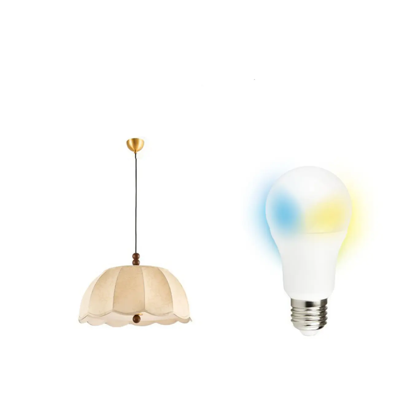 Modern Fabric Pendant Light Fixture Dome Shade, Adjustable  Image - 7 | homeyfad