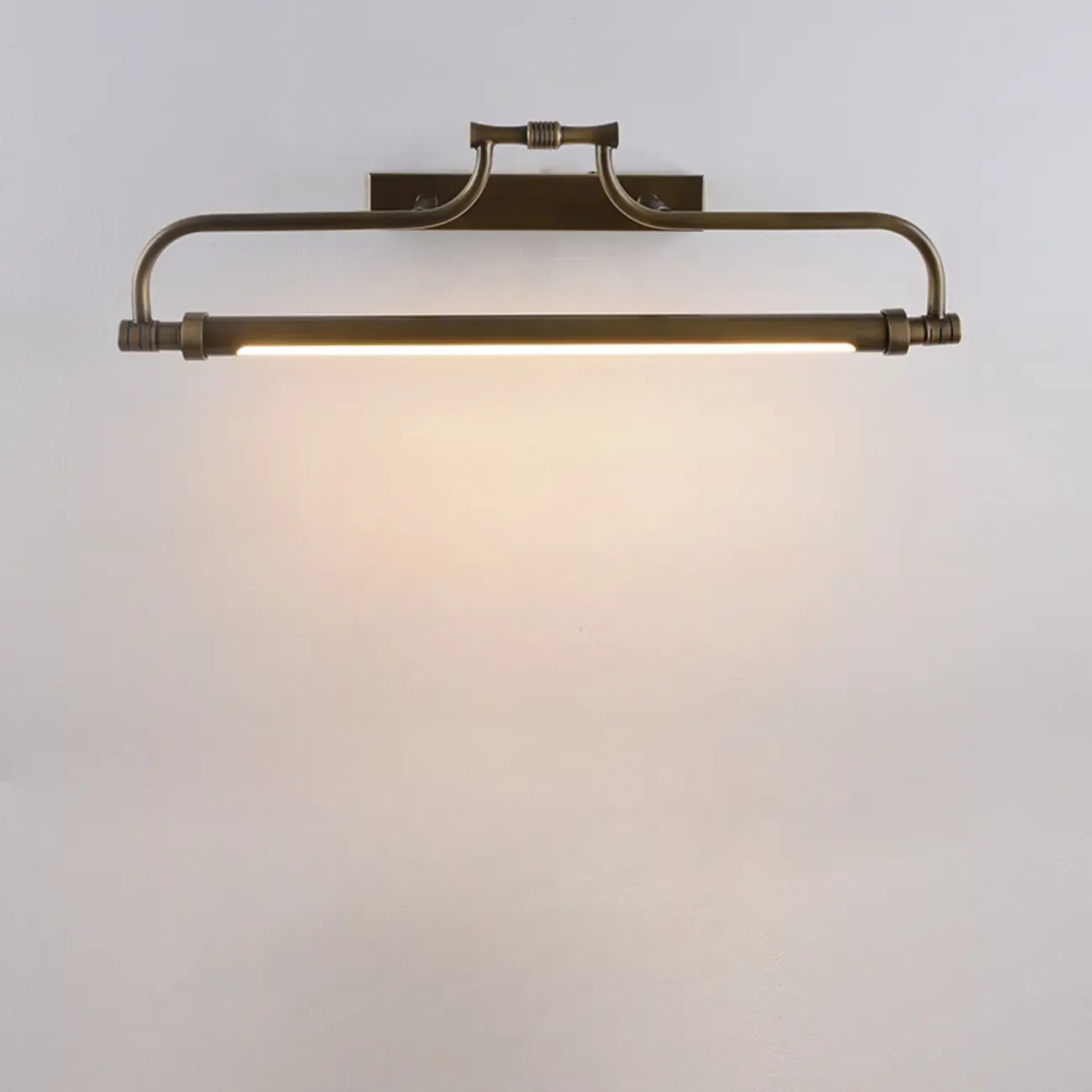 Brass Angular LED Vanity Light with Classic Design Image - 6