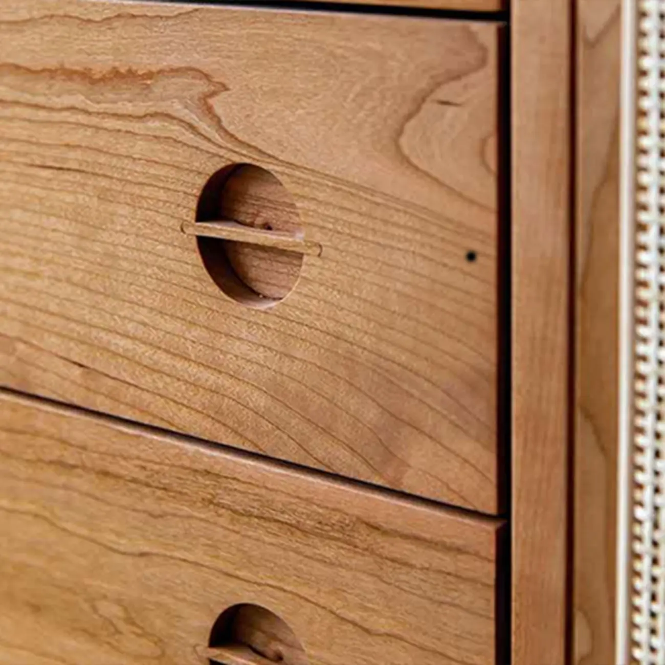 Living Room Modern Natural Wood Rectangle Storage Cabinet Image - 6 | homeyfad