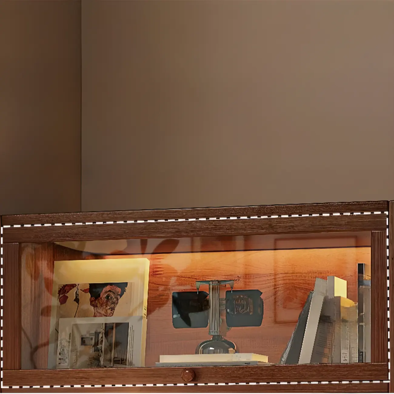 Contemporary Vertical Nut-Brown Wooden 5-Shelf Bookcase  Image - 14 | homeyfad