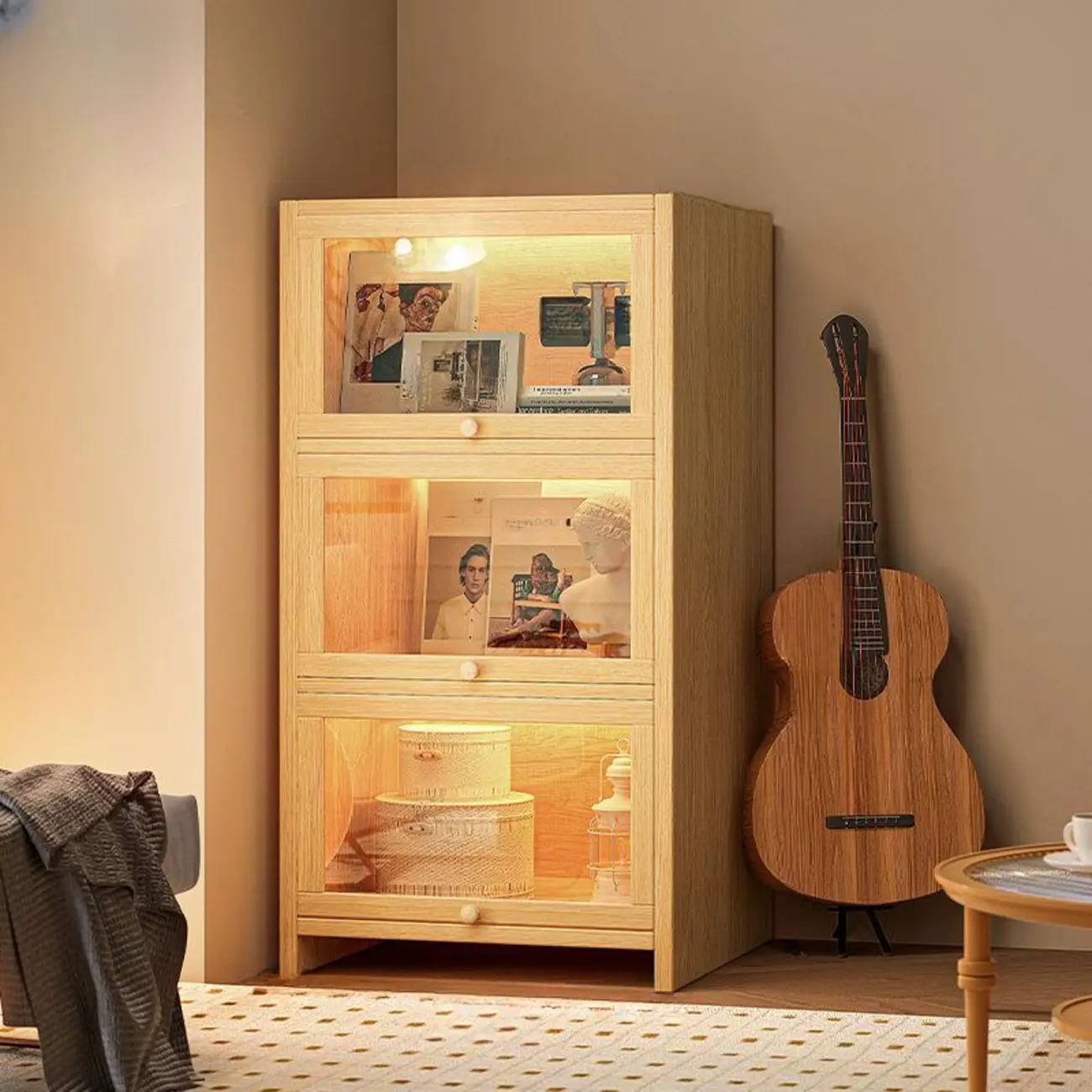 Contemporary Vertical Nut-Brown Wooden 5-Shelf Bookcase  Image - 20 | homeyfad