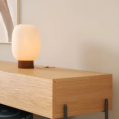 Modern Wood TV Stand in Nut-Brown with Drawers