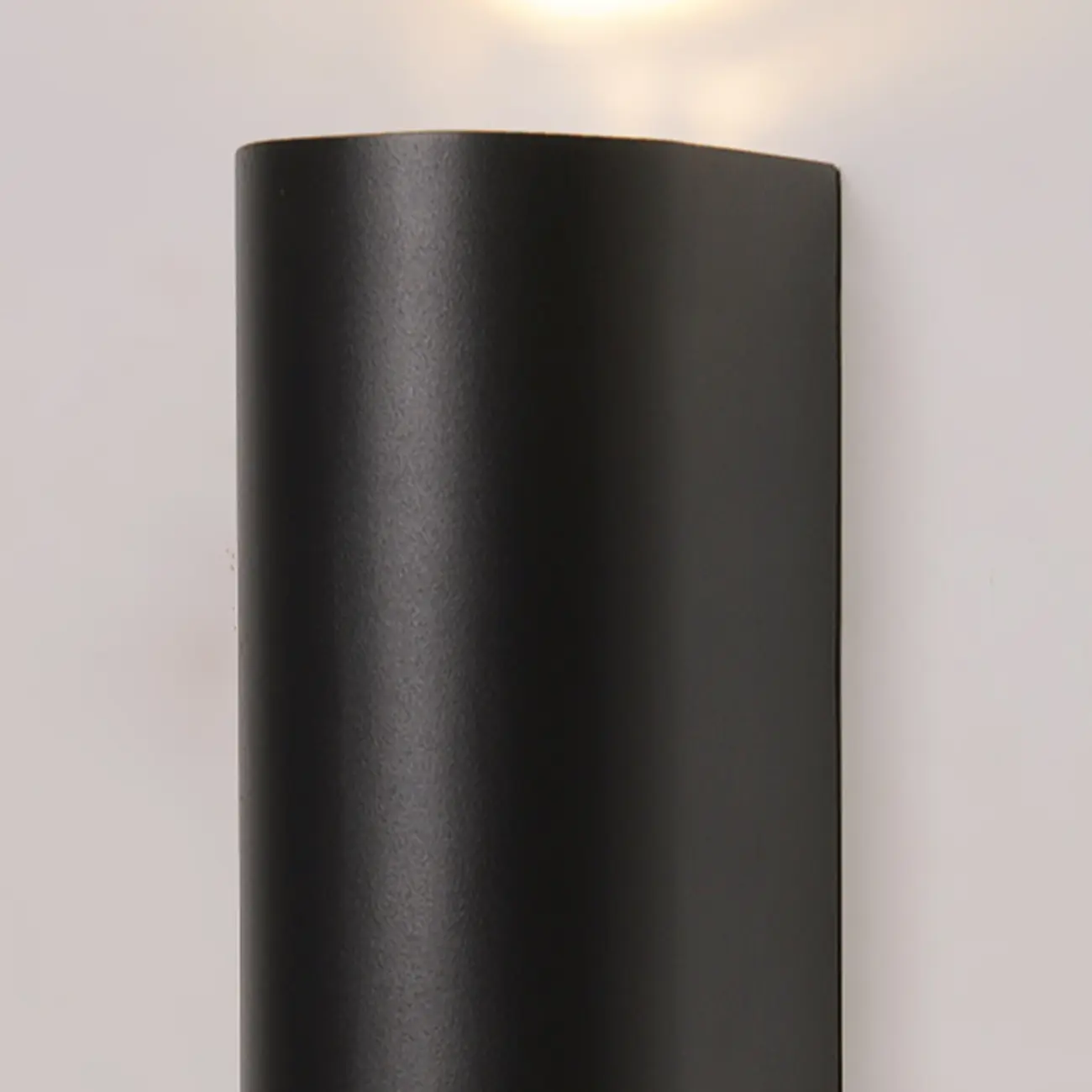 Outdoor Minimalist Round 2-Light Black LED Wall Sconce Light  Image - 8 | homeyfad