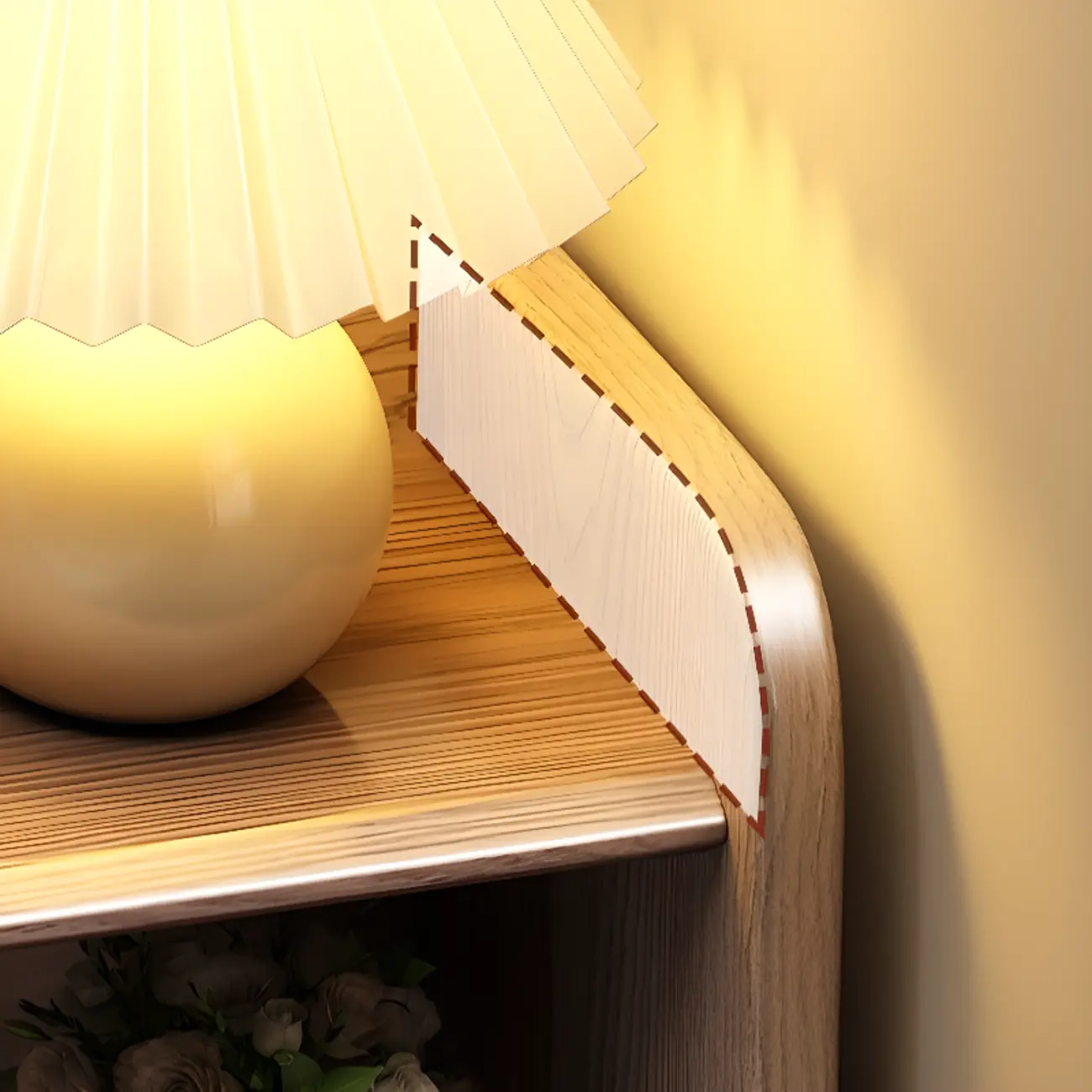 Tall Nut-Brown Wood Beside Nightstand with Drawers Image - 5 | homeyfad