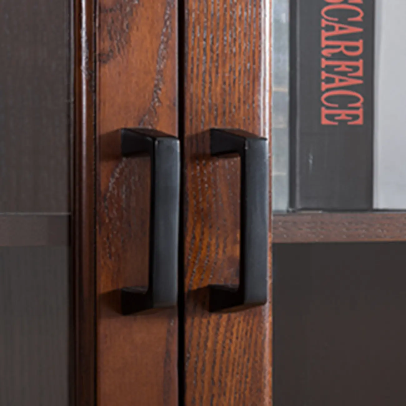  Mid-Century Modern Home Accent Wood Glass Paned Cabinet Image - 8 | homeyfad