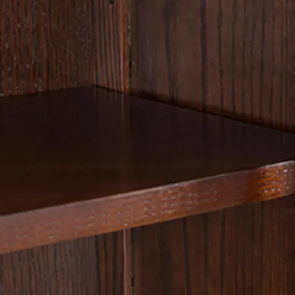  Mid-Century Modern Home Accent Wood Glass Paned Cabinet Image - 9