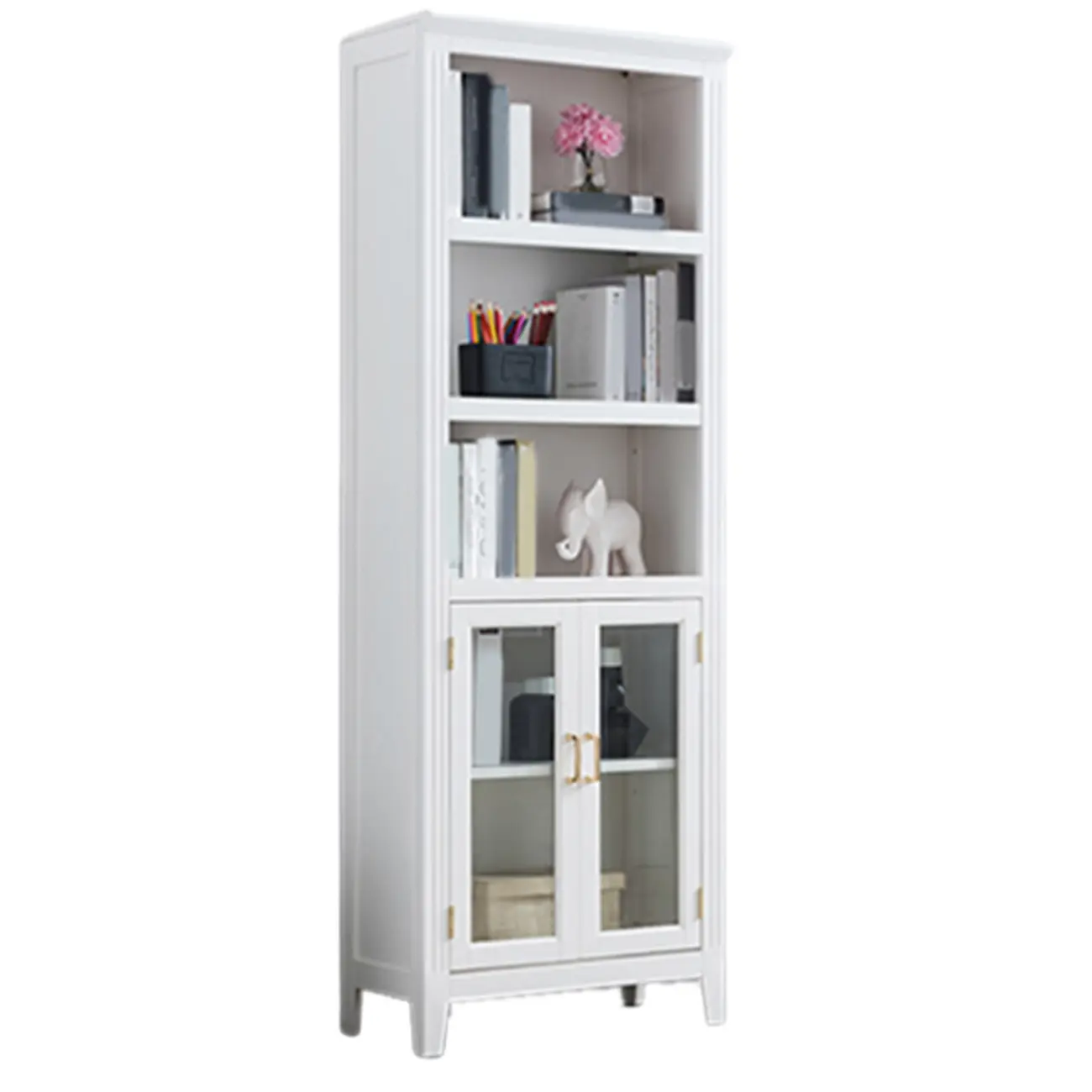  Mid-Century Modern Home Accent Wood Glass Paned Cabinet Image - 10 | homeyfad