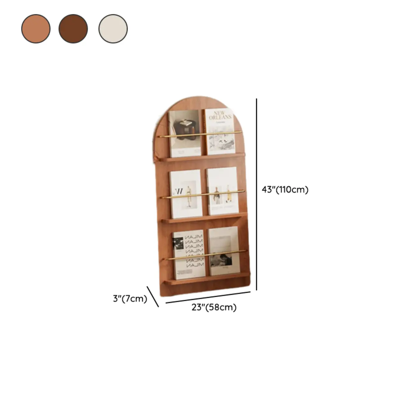 Unique Arched Closed Back Wood Wall Unit Bookcase #size | homeyfad