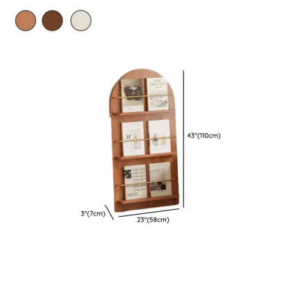 Unique Arched Closed Back Wood Wall Unit Bookcase #size