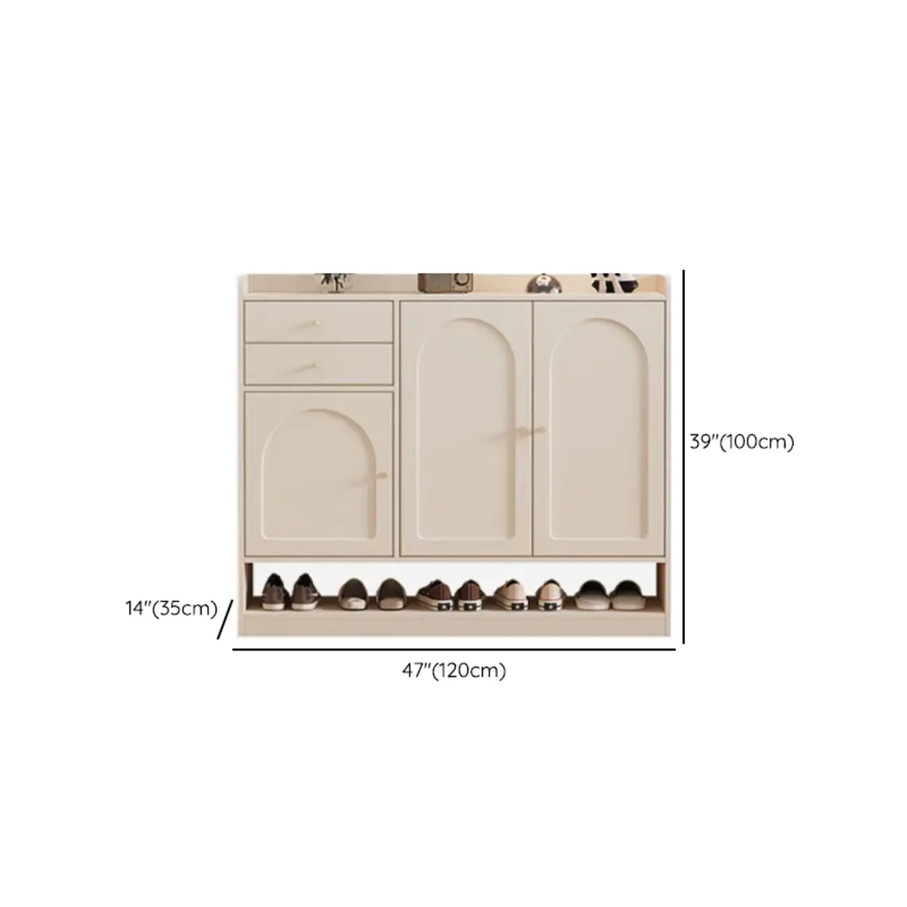 Versatile Minimalist White Wood Shoe Cabinet Adjustable Image - 14 | homeyfad