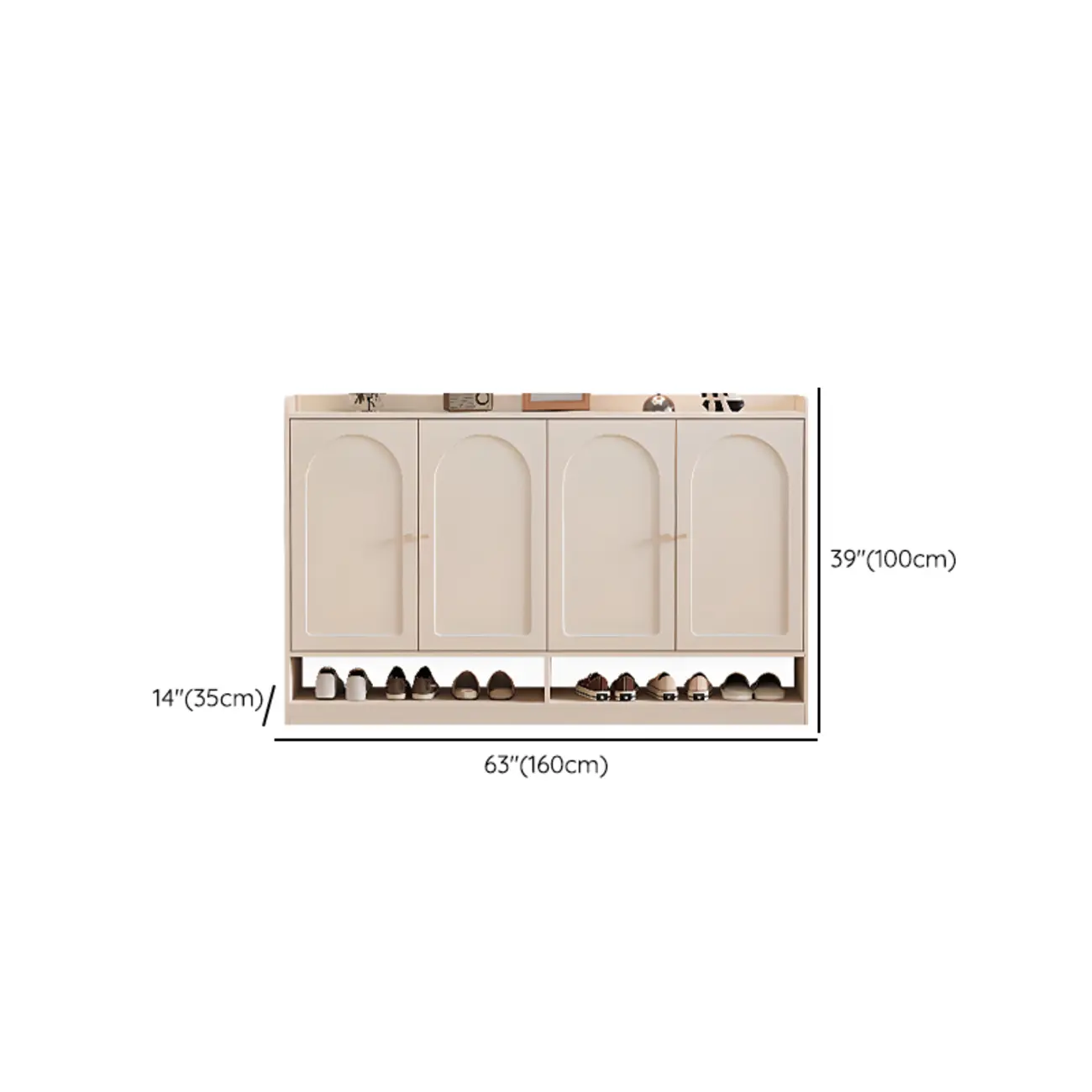 Versatile Minimalist White Wood Shoe Cabinet Adjustable Image - 16 | homeyfad