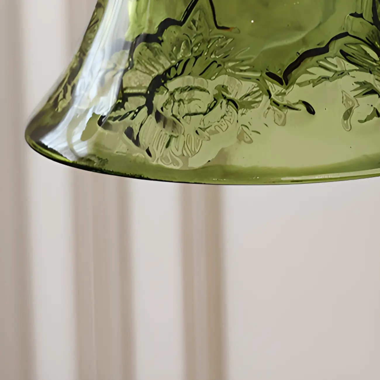 Modern Glass Pendant Light Green Flower Design Image - 5 | homeyfad