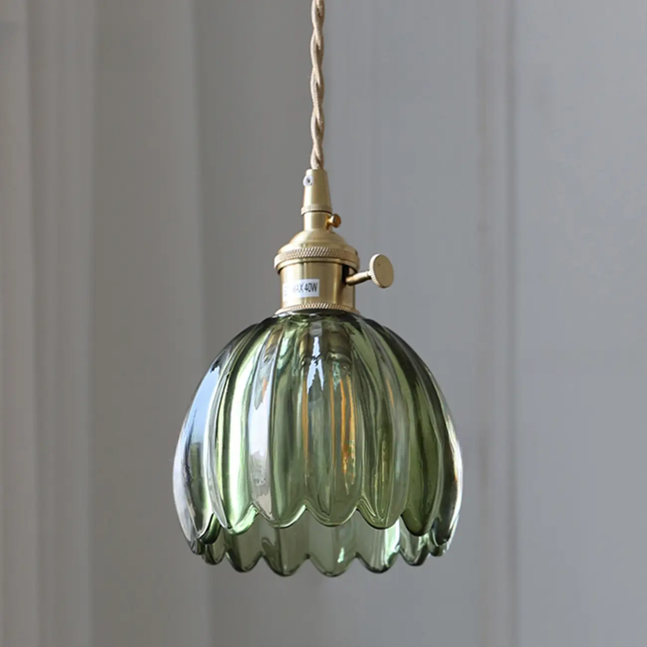 Modern Glass Pendant Light Green Flower Design Image - 6 | homeyfad