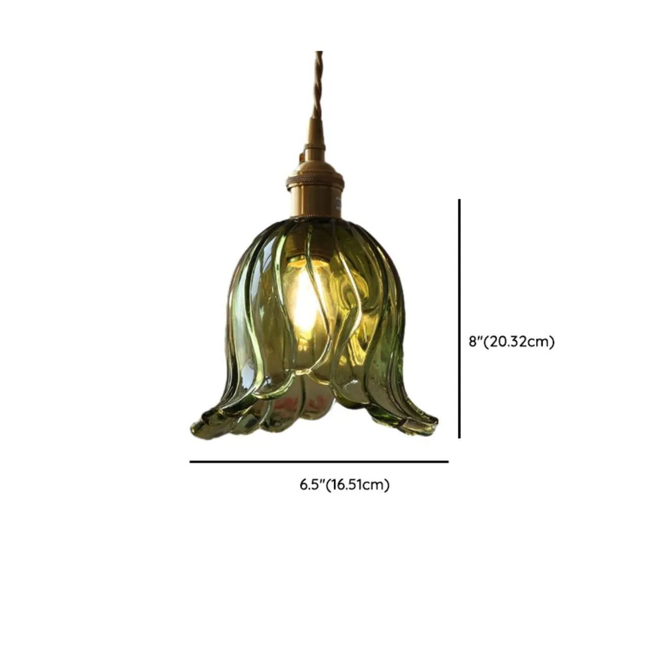 Modern Glass Pendant Light Green Flower Design Image - 17 | homeyfad