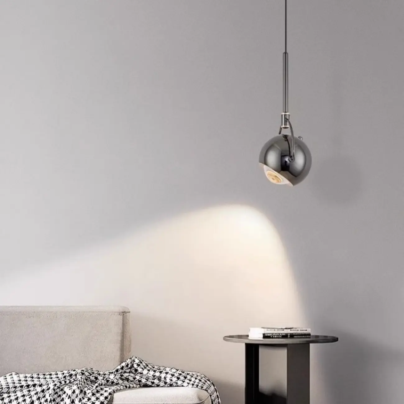 Modern Globe Metal Dimming Bedroom LED Pendant Light | homeyfad