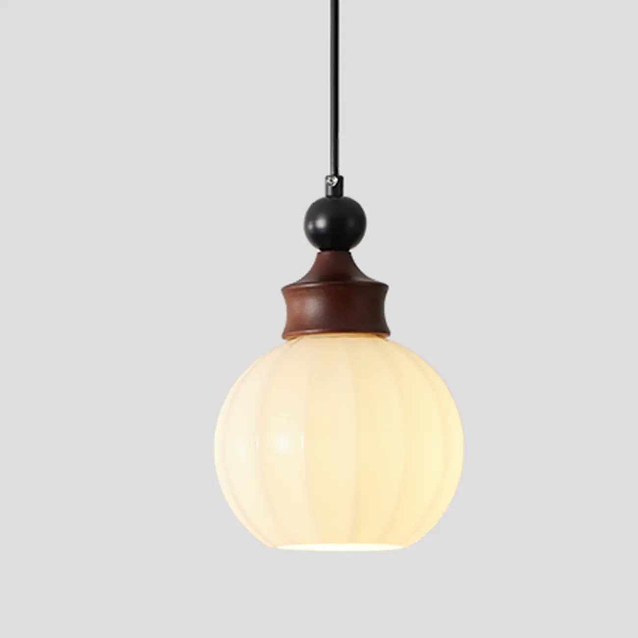 Modern Glass Wood Pendant Light Fixture Image - 9 | homeyfad
