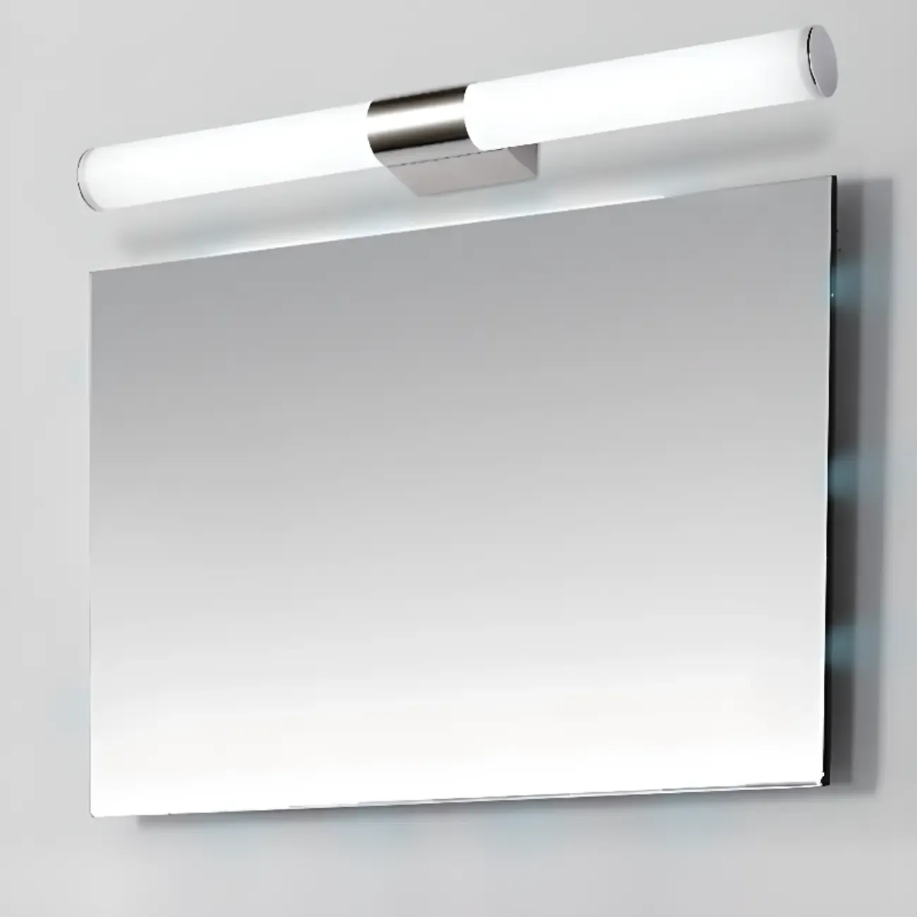 Contemporary Simple Cylinder White Vanity Light Image - 2