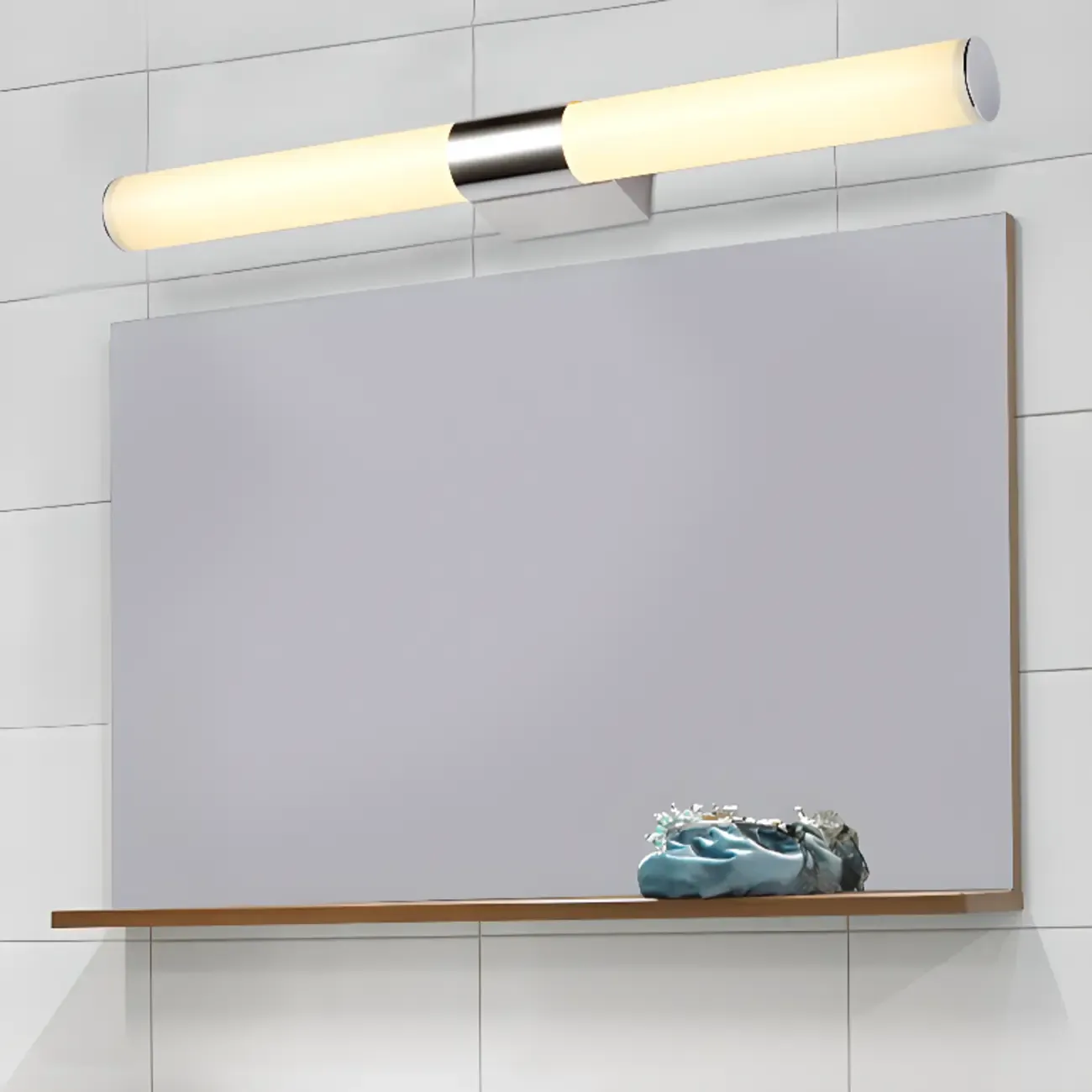 Contemporary Simple Cylinder White Vanity Light | HomeyFad