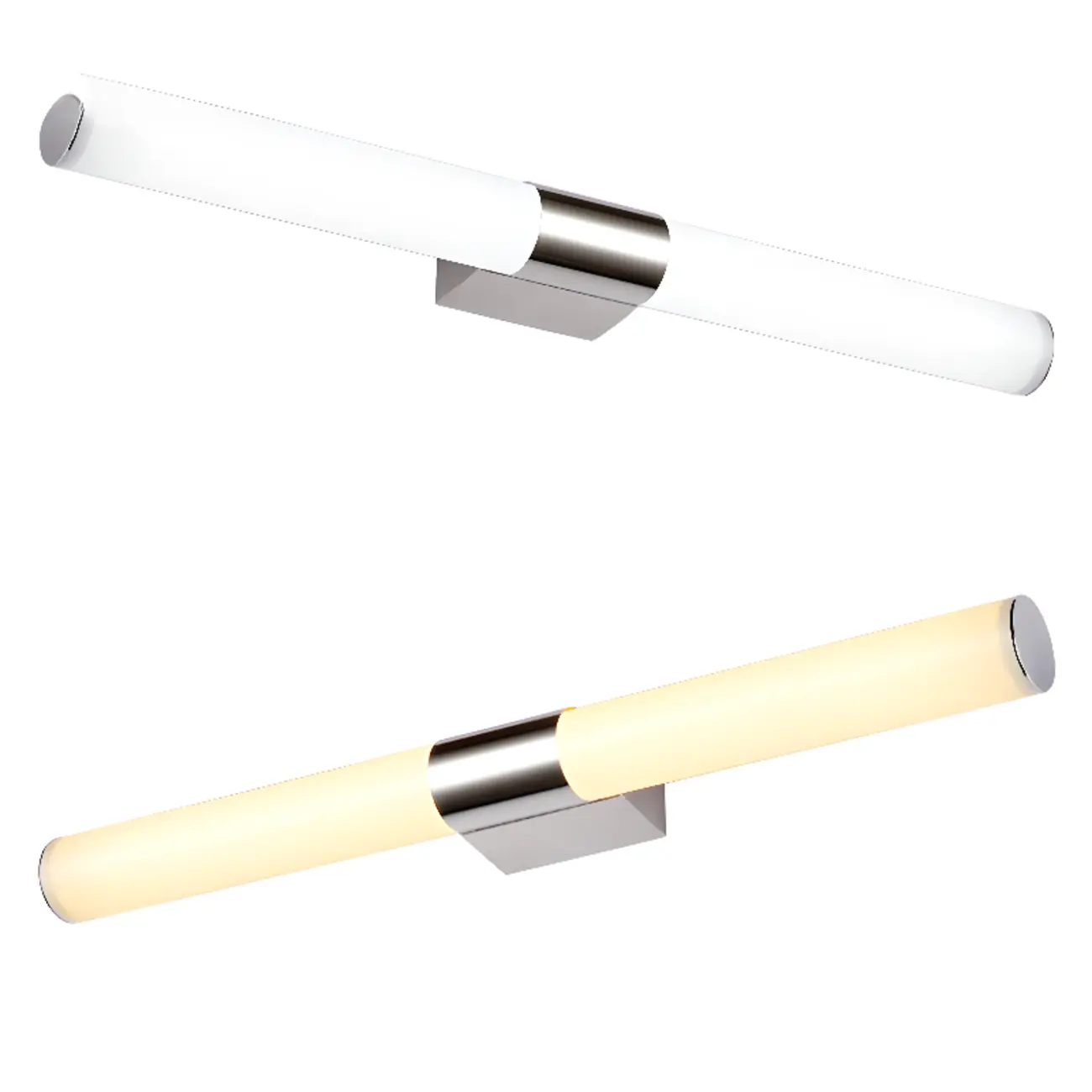 Contemporary Simple Cylinder White Vanity Light Image - 6 | homeyfad