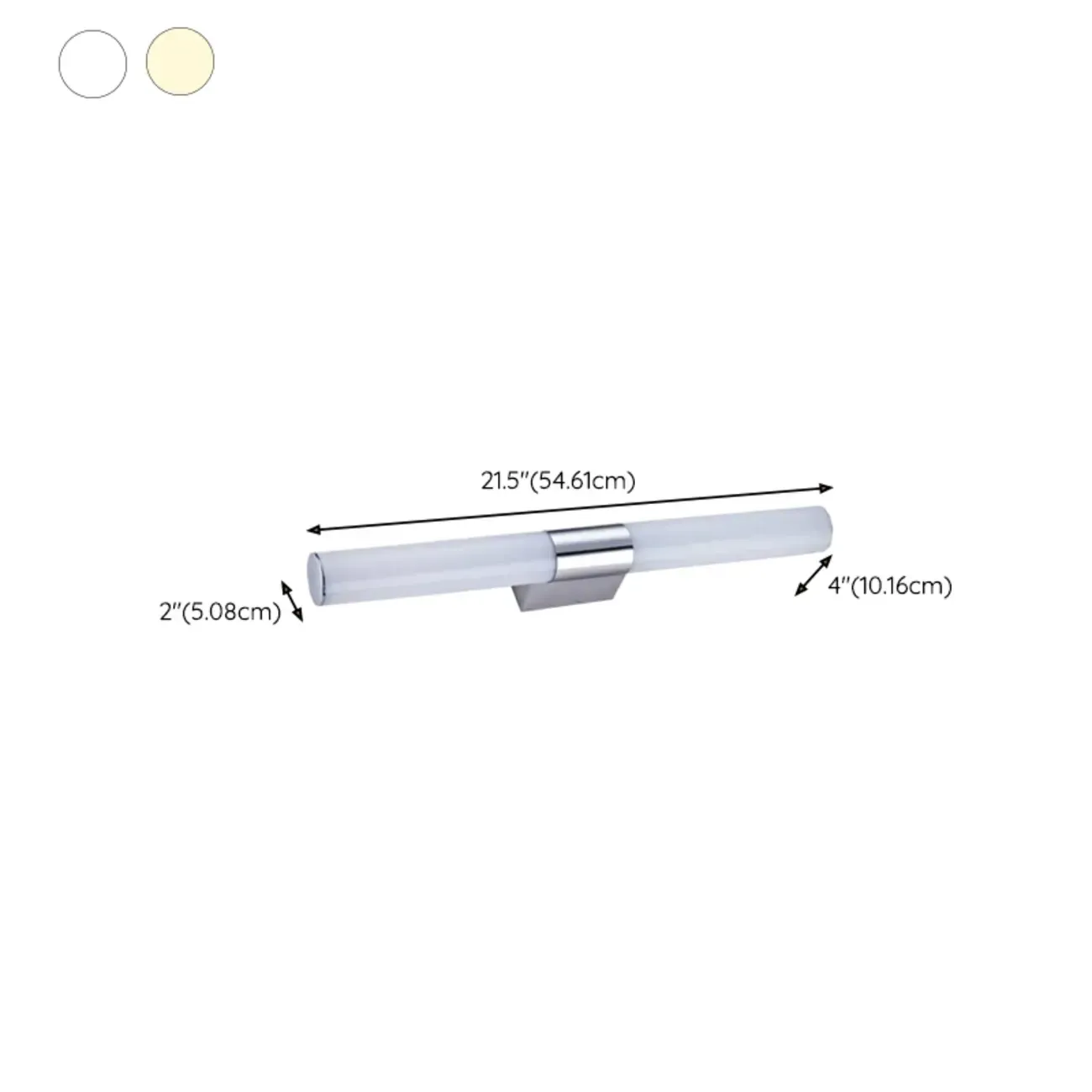 Contemporary Simple Cylinder White Vanity Light Image - 13