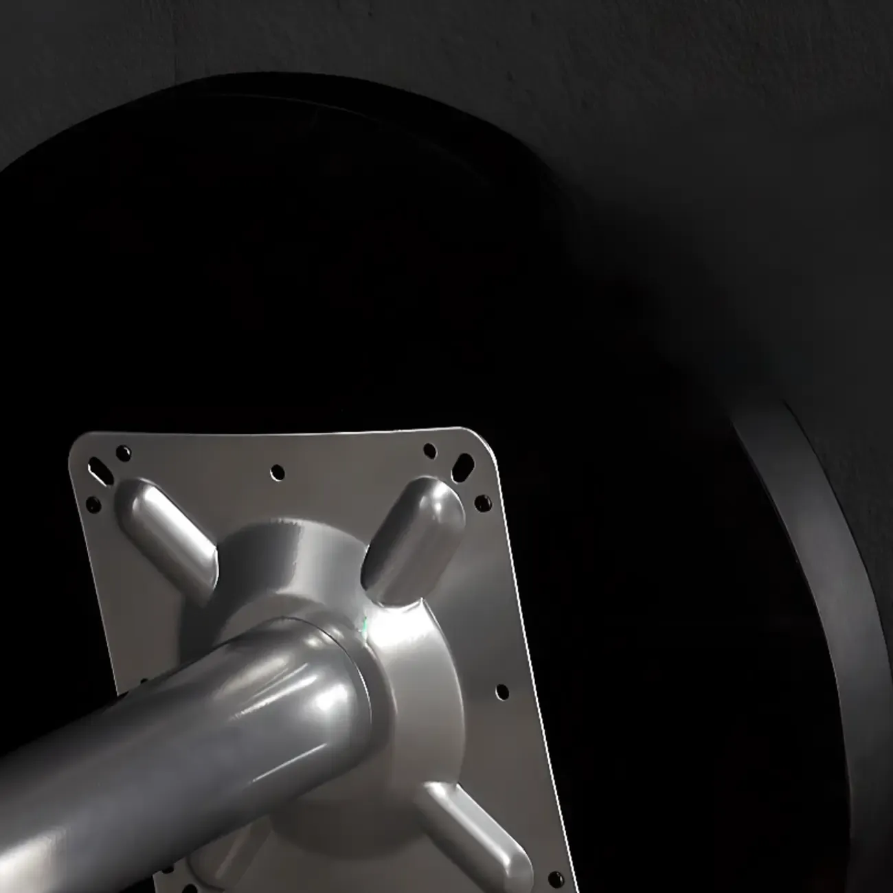 Modern Black Round Wooden Silver Metal Pedestal Bar Tables Image - 8