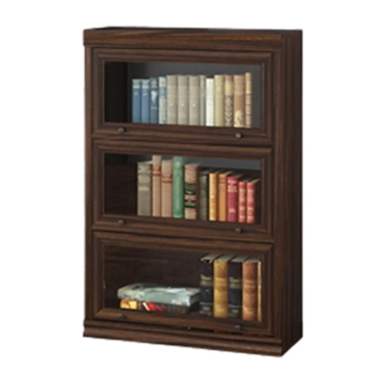 Mid-Century Modern Brown Wooden Glass Paned Storage Chest Image - 3 | homeyfad