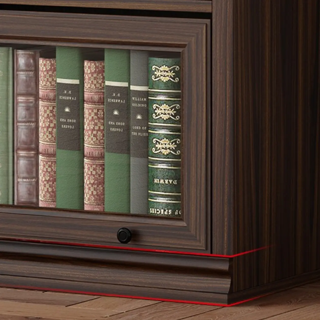 Mid-Century Modern Brown Wooden Glass Paned Storage Chest Image - 11 | homeyfad