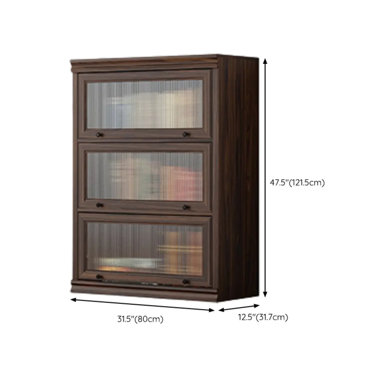 Mid-Century Modern Brown Wooden Glass Paned Storage Chest Image - 16 | homeyfad