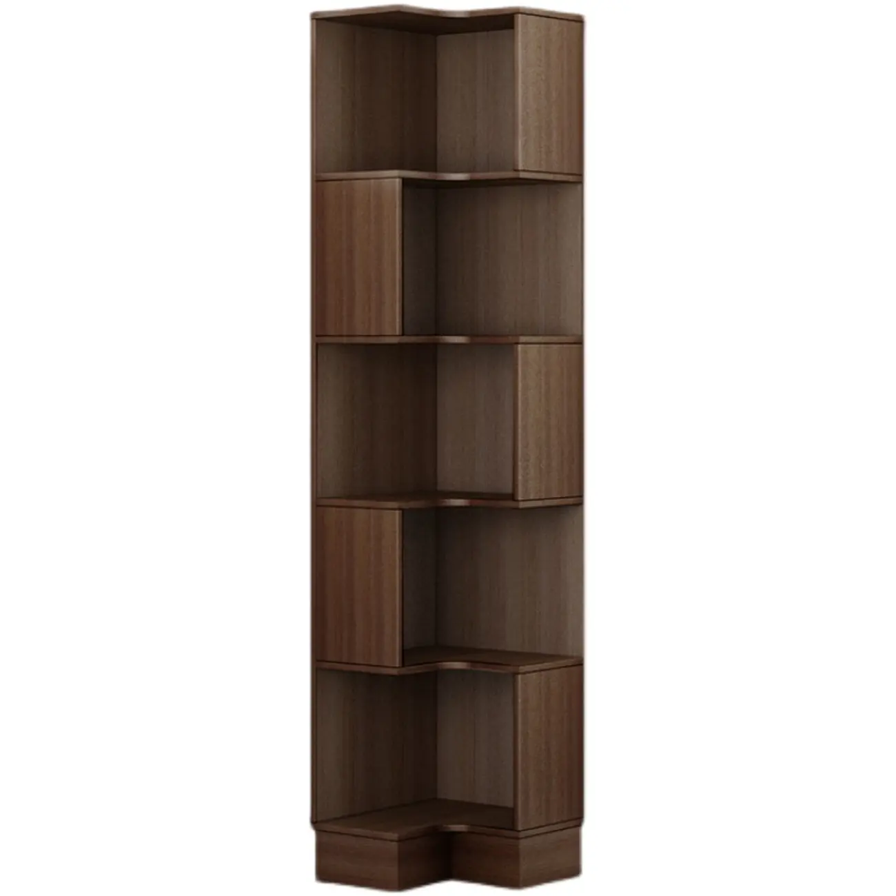 Modern Wood Vertical Corner Storage Cabinet for Living Room Image - 10 | homeyfad