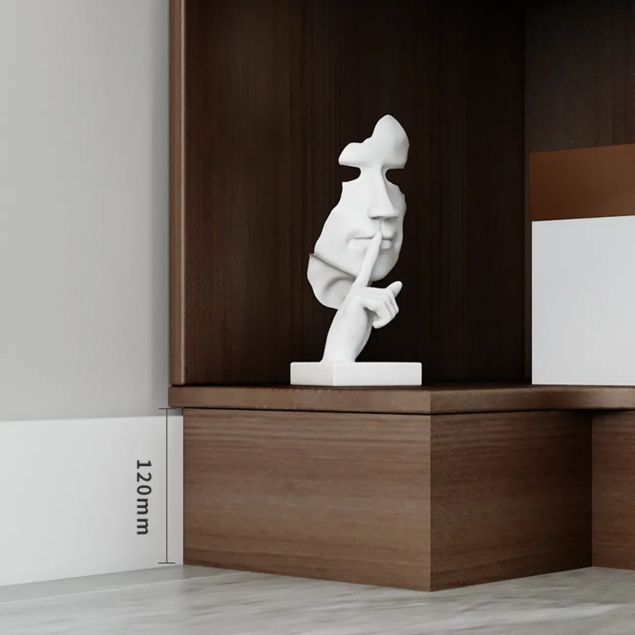 Modern Wood Vertical Corner Storage Cabinet for Living Room Image - 14