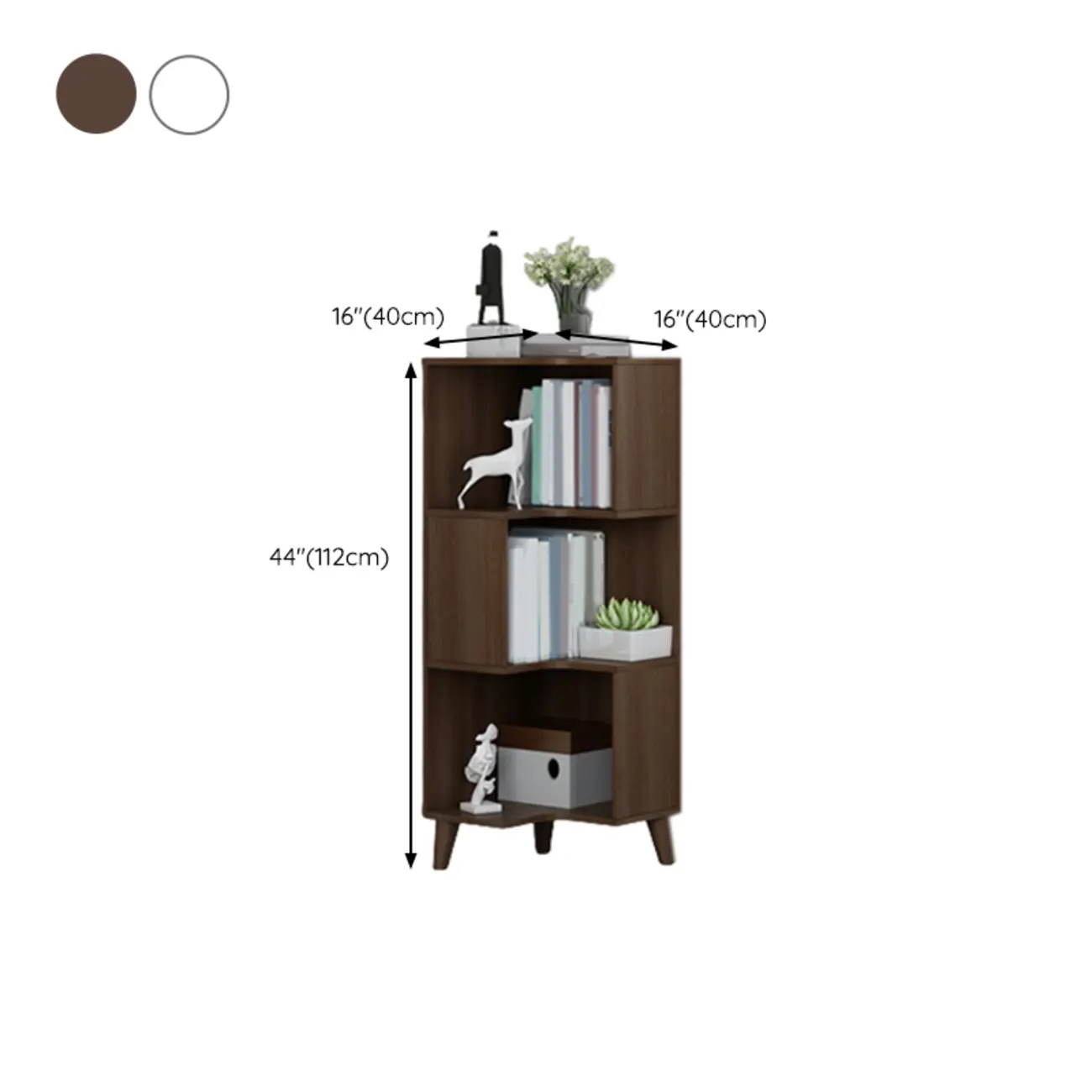 Modern Wood Vertical Corner Storage Cabinet for Living Room #size | homeyfad