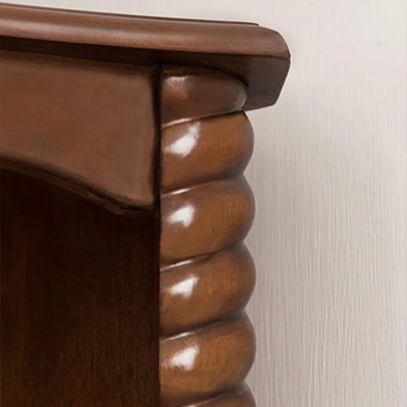 Mid-Century Modern Brown Wooden Small Corner Storage Cabinet Image - 7 | homeyfad