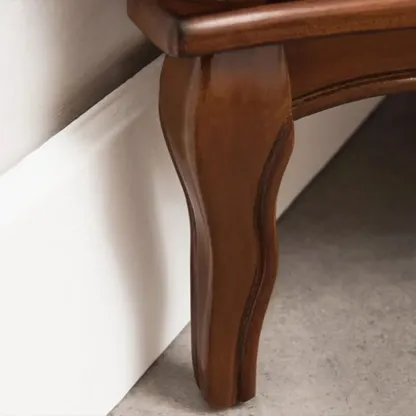 Mid-Century Modern Brown Wooden Small Corner Storage Cabinet Image - 8