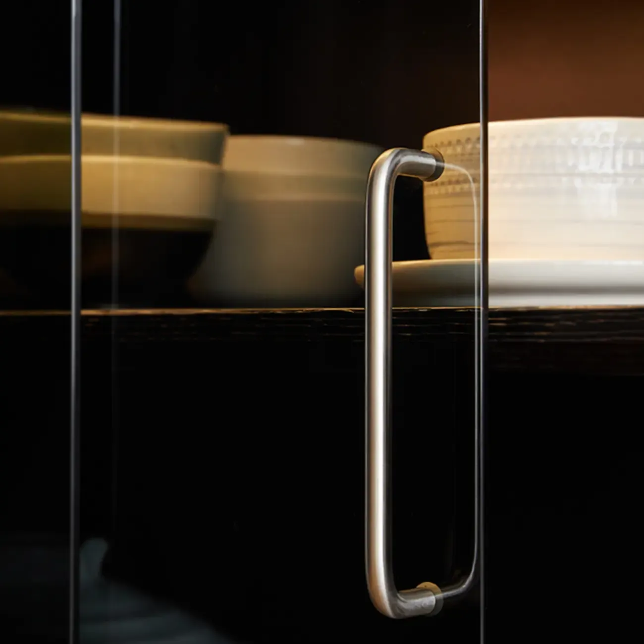 Modern Black Lumber Storage Sideboard with Drawers Image - 10