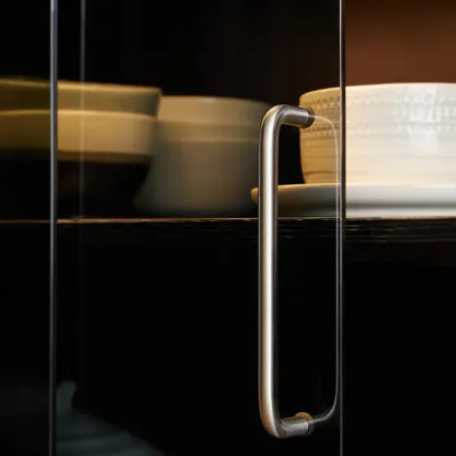 Modern Black Lumber Storage Sideboard with Drawers Image - 10