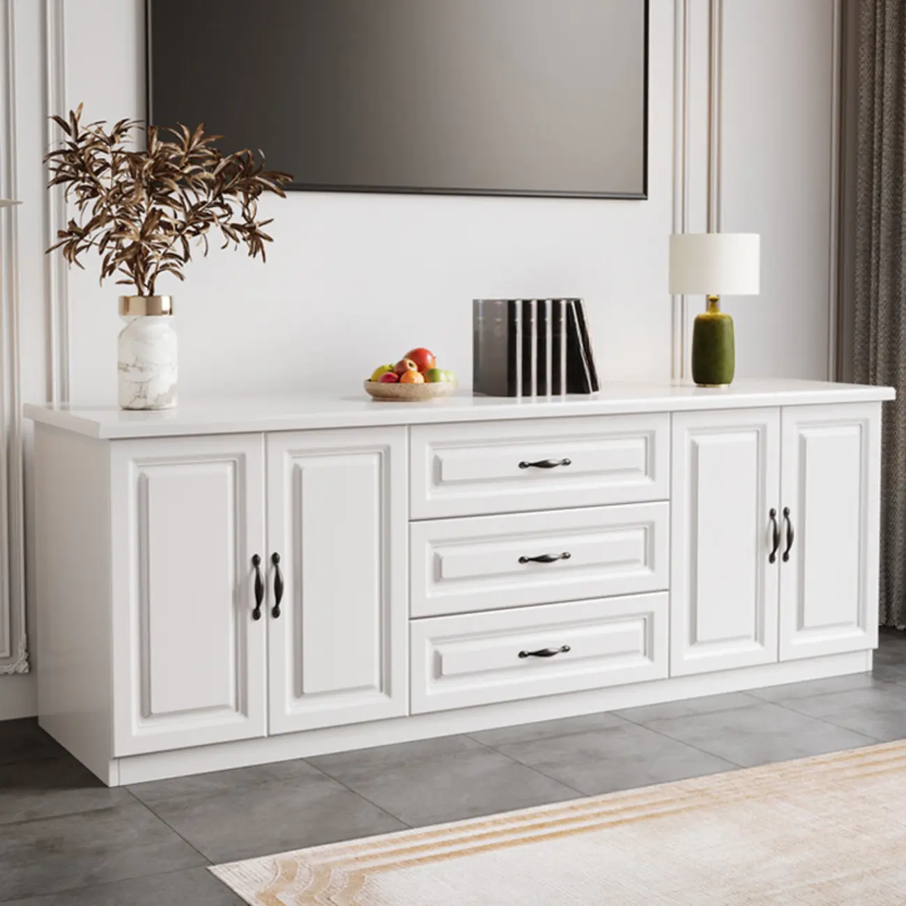 Modern Wooden TV Stand with Storage for Living Room Image - 12 | homeyfad