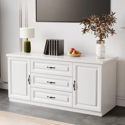 Modern Wooden TV Stand with Storage for Living Room Image - 13