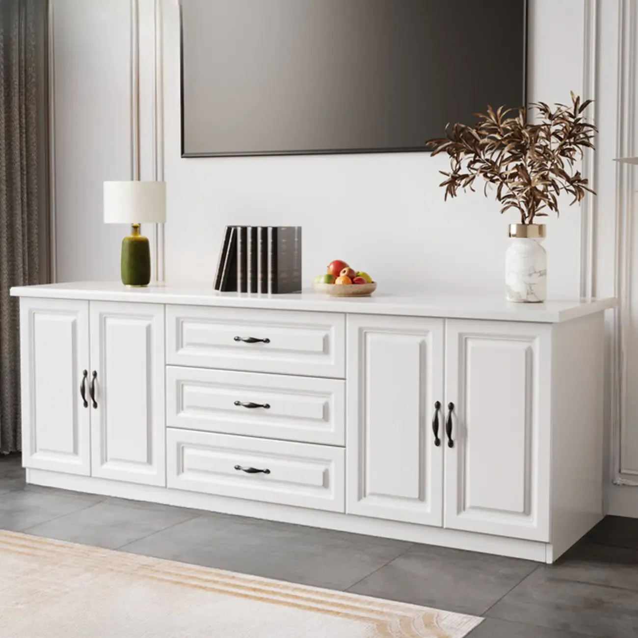 Modern Wooden TV Stand with Storage for Living Room Image - 15