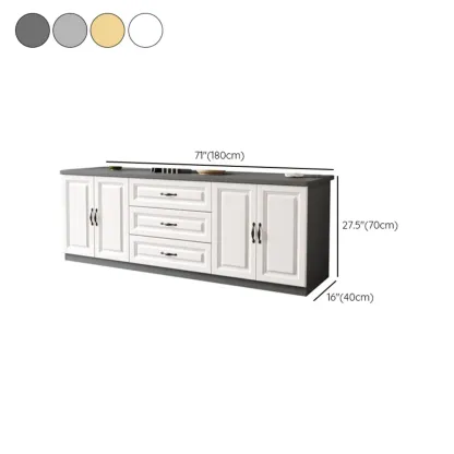 Modern Wooden TV Stand with Storage for Living Room Image - 10