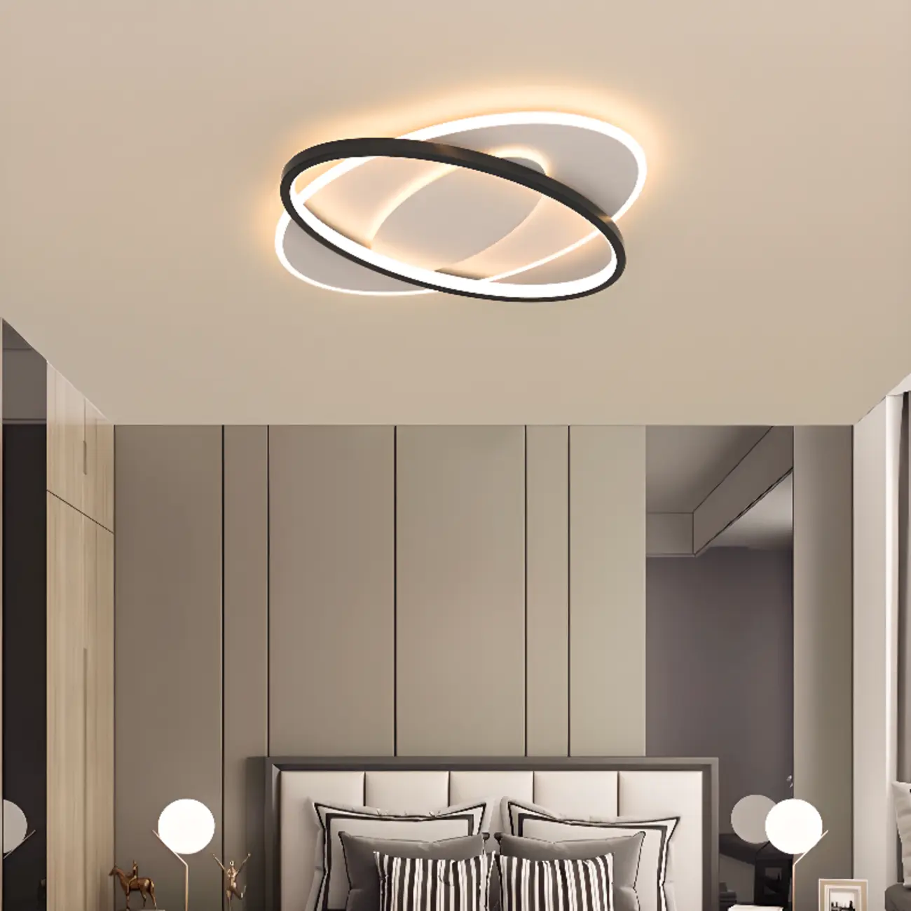 3-Light Flush Mount Ceiling Light with Dimmable & Remote  Image - 1 | homeyfad