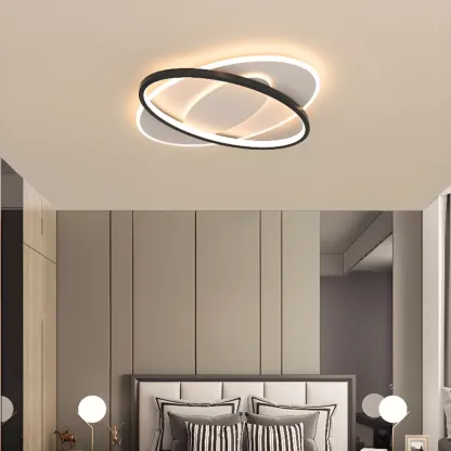 3-Light Flush Mount Ceiling Light with Dimmable & Remote  Image - 1