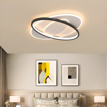 3-Light Flush Mount Ceiling Light with Dimmable & Remote  Image - 2