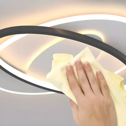 3-Light Flush Mount Ceiling Light with Dimmable & Remote  Image - 6