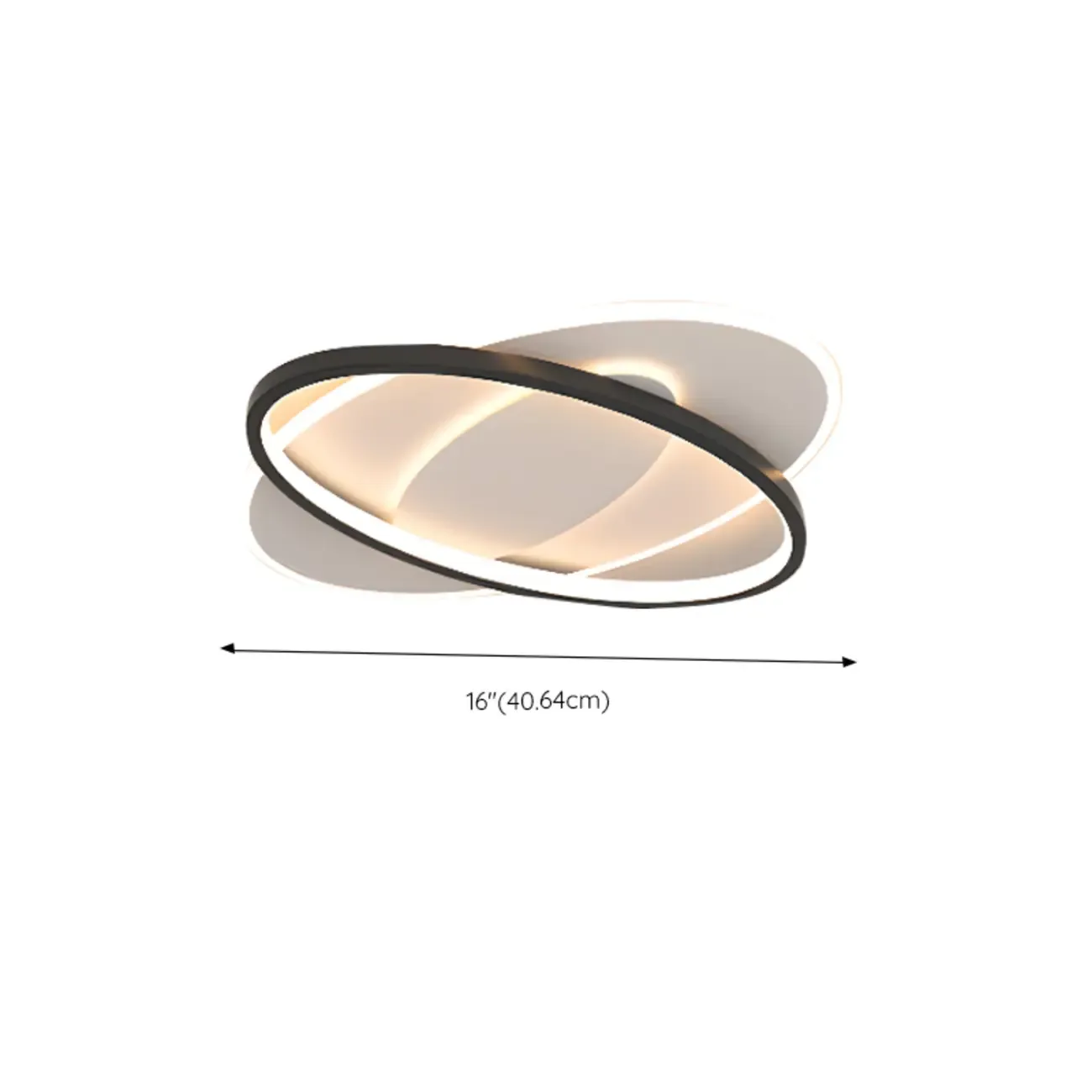 3-Light Flush Mount Ceiling Light with Dimmable & Remote  #size